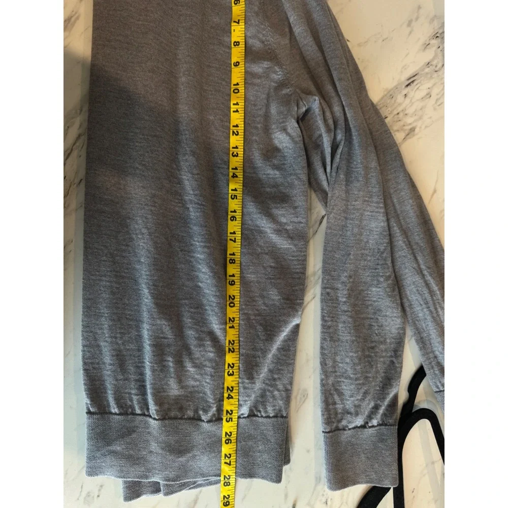 Brooks Brothers Brookstech Merino Wool V-Neck Sweater Mens XL Gray Pullover